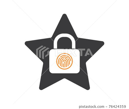 finger lock technology vector icon illustration finger lock technology vector icon illustration 76424359