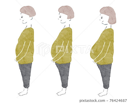 Illustration of pregnant women 76424687