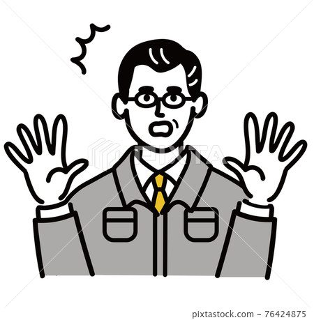 工作服，男士，中年，驚喜流行，手繪 76424875