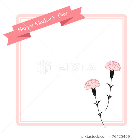 母親節粉色康乃馨圖框 76425469