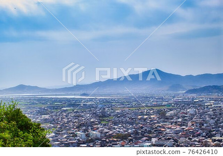Scenery of the city seen from the mountain Hofu City, Yamaguchi Prefecture 76426410