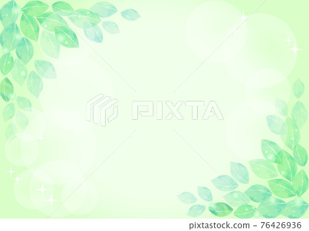 Watercolor leaves and green abstract frame Watercolor leaves and green abstract frame 76426936