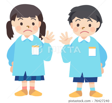 玩石頭剪刀布成為孩子的幼兒園孩子（par） 76427240