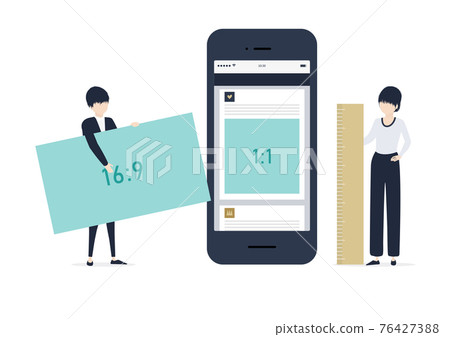 Illustration material for banner advertisement, banner creation, and design 76427388