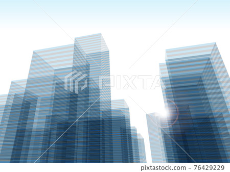 Building city office district transparency background vector illustration 76429229