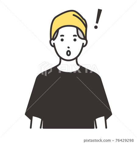 Male restaurant izakaya clerk facial expression surprised 76429298