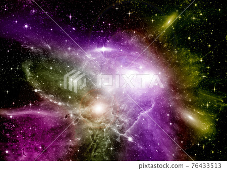 galaxy in a free space. 3D rendering 76433513