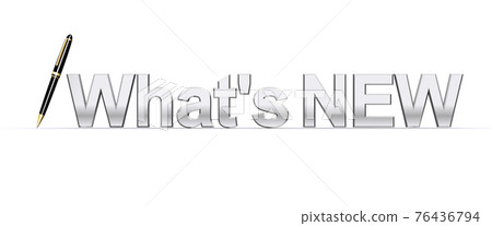 What's NEW title and black ballpoint pen 76436794