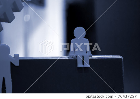 Small abstract object printed by 3d printer close-up. 76437257