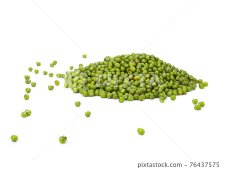 Mung bean (Vigna radiata) seeds isolated on white background. Mung bean (Vigna radiata) seeds isolated on white background. 76437575