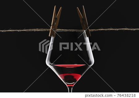 Abstract Dry Glass Of Red Wine Abstract Dry Glass Of Red Wine 76438218