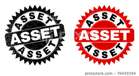 ASSET Black Rosette Watermark with Unclean Texture 76439394