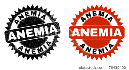 ANEMIA Black Rosette Seal with Scratched Style ANEMIA Black Rosette Seal with Scratched Style 76439400
