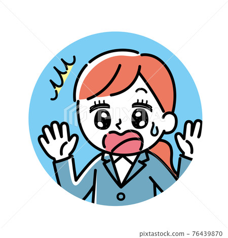 一個穿西裝的女人的圖標(驚訝) 一個穿西裝的女人的圖標(驚訝) 76439870