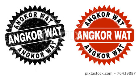 ANGKOR WAT Black Rosette Seal with Unclean Style ANGKOR WAT Black Rosette Seal with Unclean Style 76439887