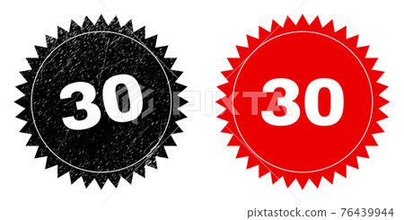 30 Black Rosette Watermark with Rubber Surface - Stock Illustration ...