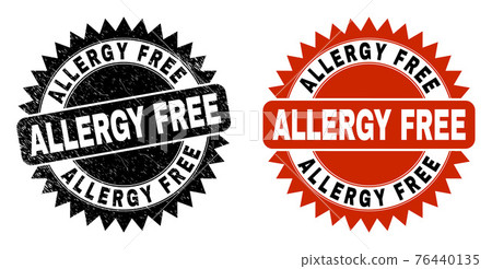 ALLERGY FREE Black Rosette Stamp Seal with Unclean Style 76440135