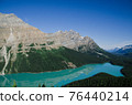 加拿大落基山脈夏季早晨的佩托湖 76440214