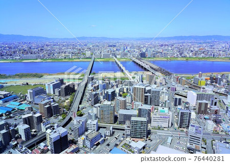 View from Umeda Sky Building (Yodogawa area) 76440281