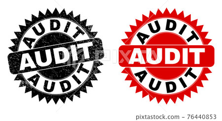AUDIT Black Rosette Watermark with Unclean Surface - Stock Illustration ...