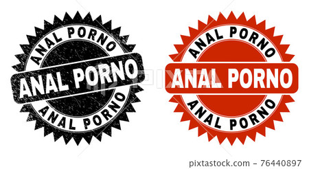 Anal Porno - ANAL PORNO Black Rosette Seal with Grunged Surface - Stock Illustration  [76440897] - PIXTA