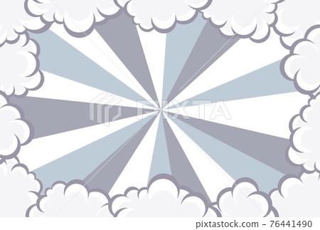 Comic-style monochrome background material of clouds and sky Comic-style monochrome background material of clouds and sky 76441490