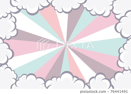 Cloud and sky comic-style pastel background material Cloud and sky comic-style pastel background material 76441491