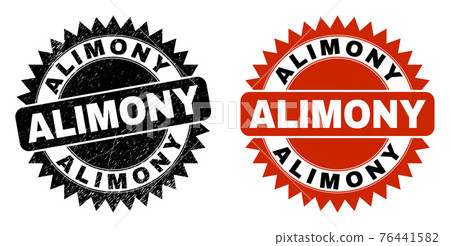 ALIMONY Black Rosette Watermark with Scratched... - Stock Illustration ...
