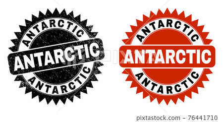 ANTARCTIC Black Rosette Stamp with Distress... - Stock Illustration ...