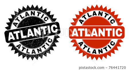 ATLANTIC Black Rosette Stamp Seal with Corroded Surface ATLANTIC Black Rosette Stamp Seal with Corroded Surface 76441720