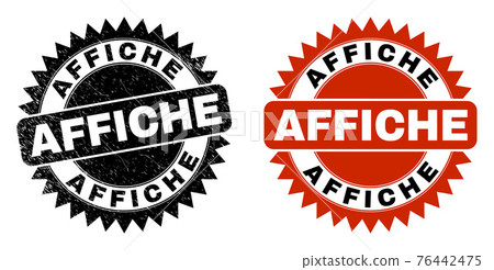 AFFICHE Black Rosette Watermark with Distress... - Stock Illustration ...