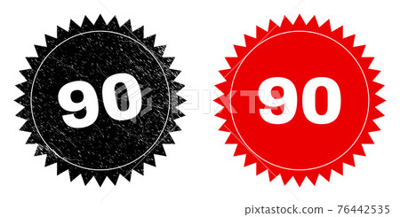 90 Black Rosette Seal with Rubber Style-插圖素材 [76442535] - PIXTA圖庫