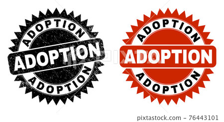 ADOPTION Black Rosette Watermark with Scratched Texture ADOPTION Black Rosette Watermark with Scratched Texture 76443101