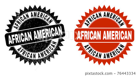 AFRICAN AMERICAN Black Rosette Stamp Seal with... - Stock Illustration ...