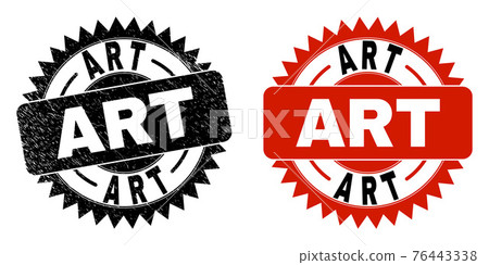 ART Black Rosette Stamp Seal with Unclean Style 76443338