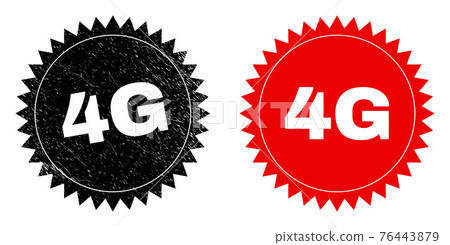 4G Black Rosette Stamp Seal with Scratched Texture 4G Black Rosette Stamp Seal with Scratched Texture 76443879