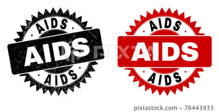 AIDS Black Rosette Watermark with Scratched Style - Stock Illustration ...