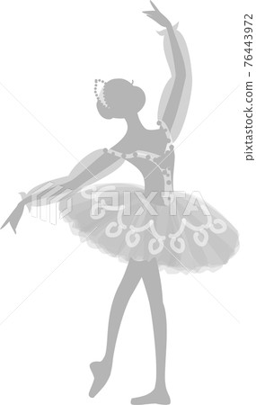 灰色剪影芭蕾舞女演員 灰色剪影芭蕾舞女演員 76443972