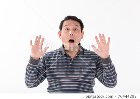 Surprised middle man Surprised middle man 76444292
