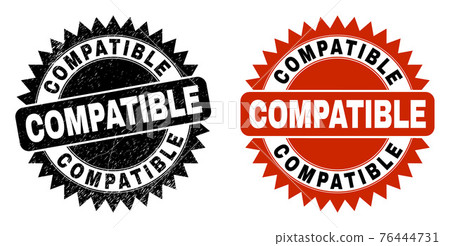 COMPATIBLE Black Rosette Watermark with... - Stock Illustration ...