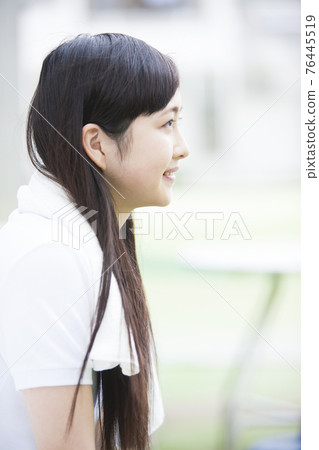 High school student in gym clothes High school student in gym clothes 76445519