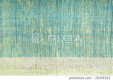 Macro green color cotton weave texture  76446161