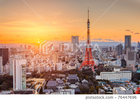 Tokyo, Japan Modern Urban Skyline 76447696