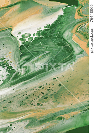 Acrylic Fluid Art. Natural green and yellow colors flow on canvas. Digital decor. Abstract stone background or texture Acrylic Fluid Art. Natural green and yellow colors flow on canvas. Digital decor. Abstract stone background or texture 76448066