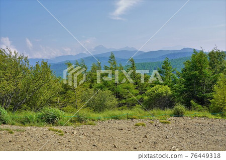從入笠山山頂看海駒山和野木切山 76449318