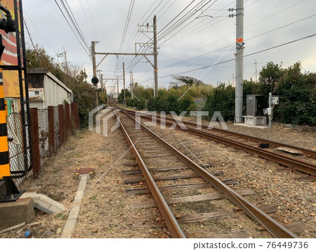Isonoura station railroad track photo near the sea in Wakayama prefecture Isonoura station railroad track photo near the sea in Wakayama prefecture 76449736