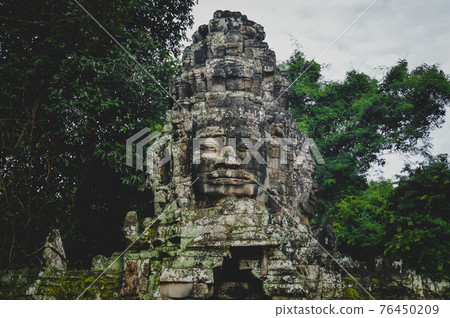 Ancient ruins of Bayon Temple in Siem Reap, Cambodia Ancient ruins of Bayon Temple in Siem Reap, Cambodia 76450209