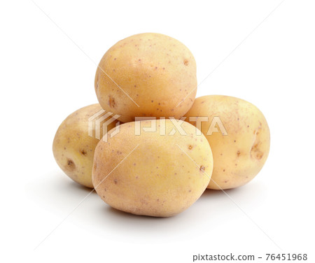 Heap of fresh potatoes isolated. Heap of fresh potatoes isolated. 76451968