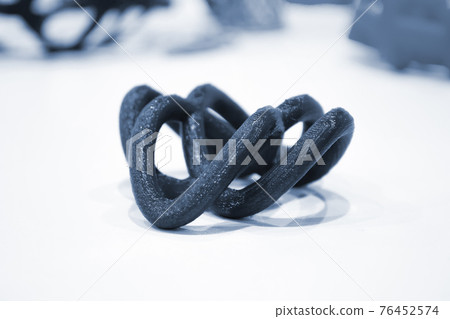 Objects printed by 3d printer Isolated on white background. 76452574
