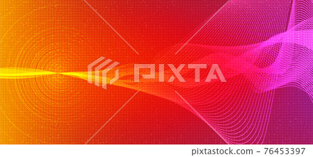 Digital Sound Wave with Circle Vibration on Colorful Background,technology and earthquake wave diagram concept,design for music studio and science,Vector Illustration. Digital Sound Wave with Circle Vibration on Colorful Background,technology and earthquake wave diagram concept,design for music studio and science,Vector Illustration. 76453397